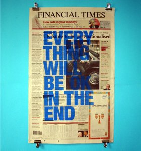 Text printed onto the Financial Times Newspaper